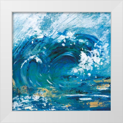 Big Surf II White Modern Wood Framed Art Print by Tava Studios