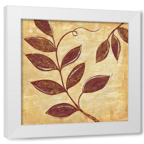 Marsala Moment I White Modern Wood Framed Art Print by Tava Studios