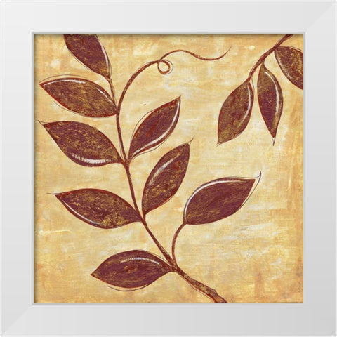 Marsala Moment I White Modern Wood Framed Art Print by Tava Studios