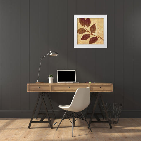 Marsala Moment III White Modern Wood Framed Art Print by Tava Studios