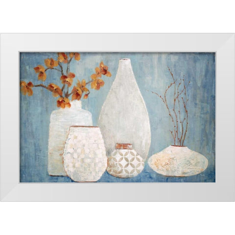 Soft Light White Modern Wood Framed Art Print by Tava Studios