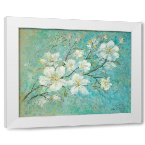 Apple Blossoms White Modern Wood Framed Art Print by Manning, Ruane