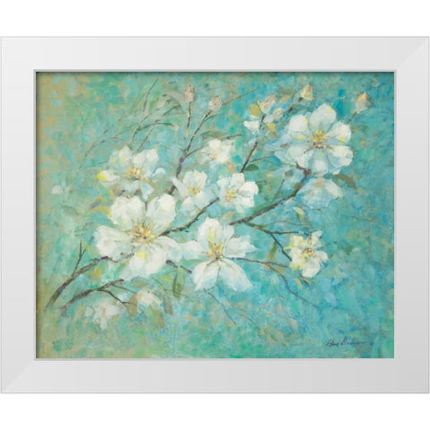 Apple Blossoms White Modern Wood Framed Art Print by Manning, Ruane