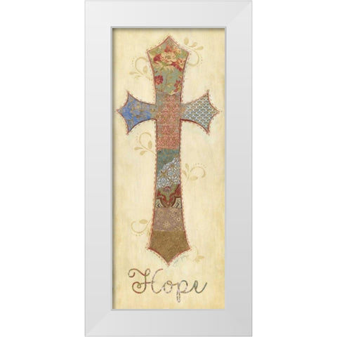 Hope White Modern Wood Framed Art Print by Tava Studios