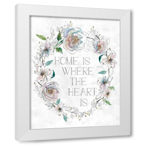Home Sampler White Modern Wood Framed Art Print by Robinson, Carol