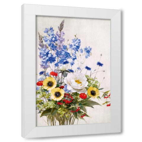 Wild Garden II White Modern Wood Framed Art Print by Daniels, Rogier