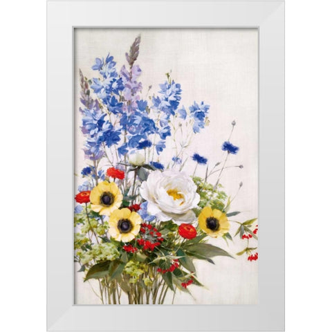 Wild Garden II White Modern Wood Framed Art Print by Daniels, Rogier