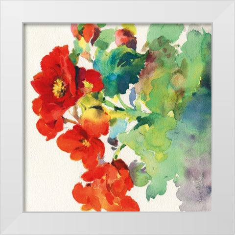 Begonia I White Modern Wood Framed Art Print by Troise Heidel, Theresa