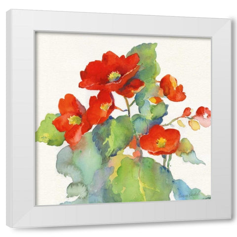 Begonia II White Modern Wood Framed Art Print by Troise Heidel, Theresa