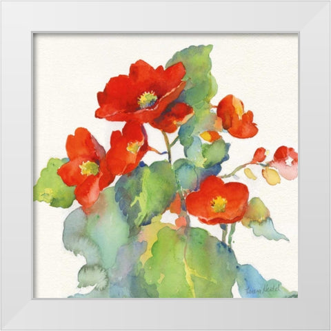 Begonia II White Modern Wood Framed Art Print by Troise Heidel, Theresa