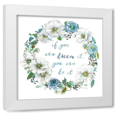 Dream Wreath White Modern Wood Framed Art Print by Robinson, Carol