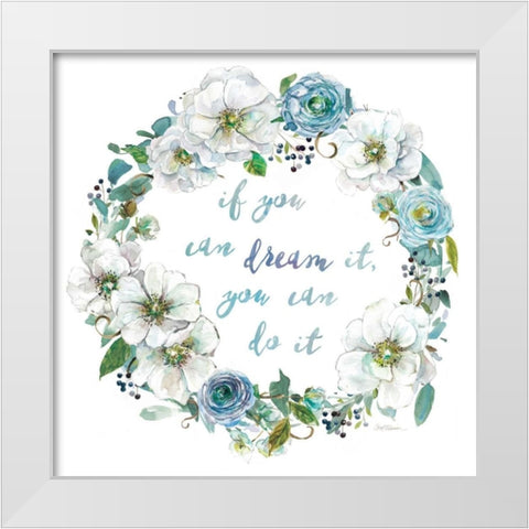 Dream Wreath White Modern Wood Framed Art Print by Robinson, Carol