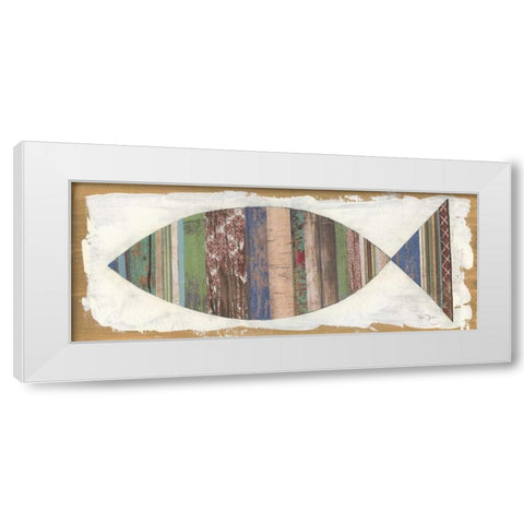 Ichthus White Modern Wood Framed Art Print by Tava Studios