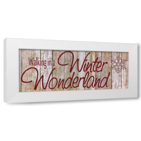 Winter Wonderland White Modern Wood Framed Art Print by Tava Studios