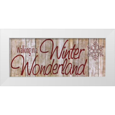 Winter Wonderland White Modern Wood Framed Art Print by Tava Studios