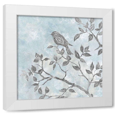 Soft Silhouette White Modern Wood Framed Art Print by Tava Studios