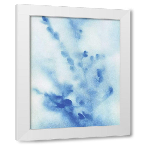 Misty Meadow Flowers White Modern Wood Framed Art Print by Craven, Katrina