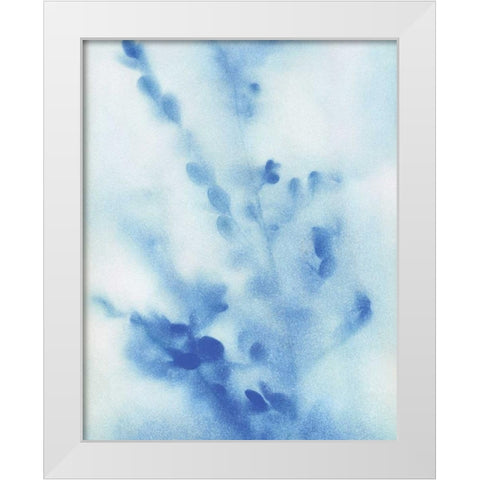 Misty Meadow Flowers White Modern Wood Framed Art Print by Craven, Katrina