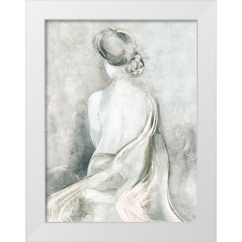 Sweet Serenity White Modern Wood Framed Art Print by Tava Studios