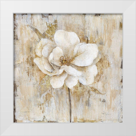 Venetian Gold White Modern Wood Framed Art Print by Tava Studios