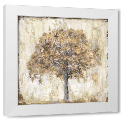 Venetian Gold White Modern Wood Framed Art Print by Tava Studios