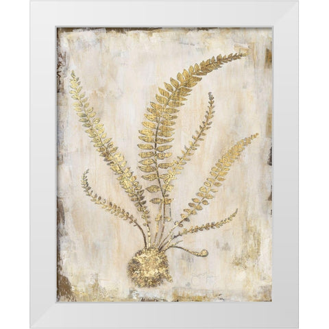 Venetian Frond White Modern Wood Framed Art Print by Tava Studios