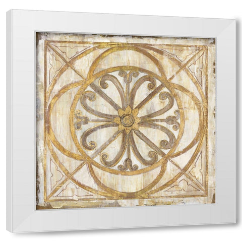 Venetian Mosaic White Modern Wood Framed Art Print by Tava Studios