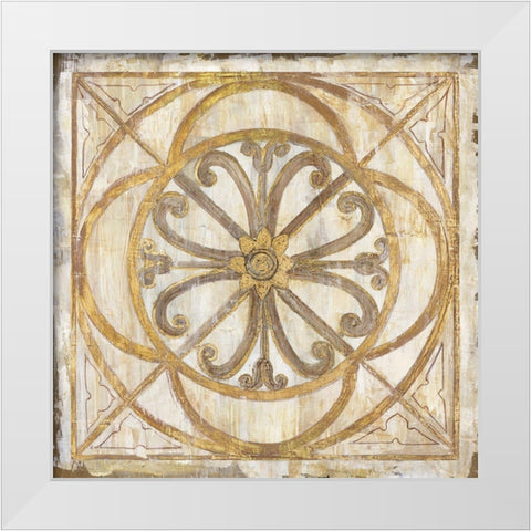 Venetian Mosaic White Modern Wood Framed Art Print by Tava Studios