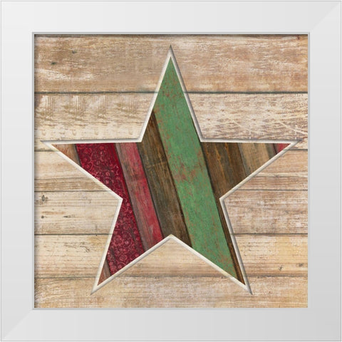 Holiday Star White Modern Wood Framed Art Print by Tava Studios