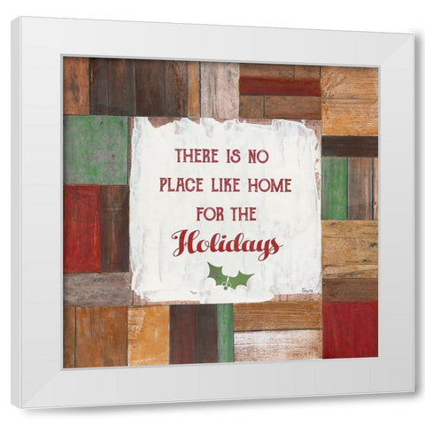 No Place Like White Modern Wood Framed Art Print by Tava Studios