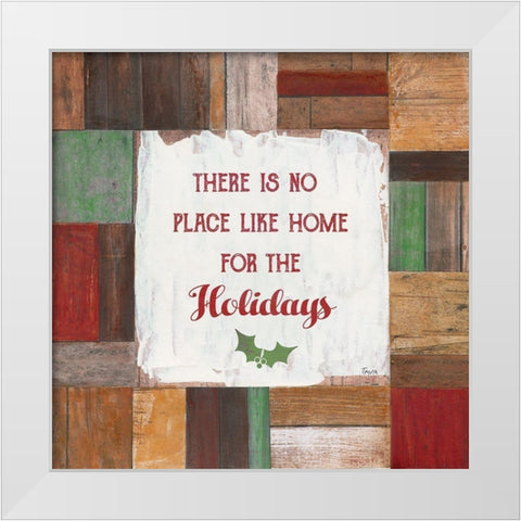 No Place Like White Modern Wood Framed Art Print by Tava Studios