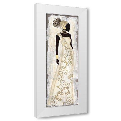 Saharan Charm White Modern Wood Framed Art Print by Tava Studios