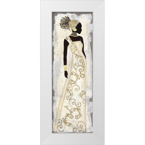 Saharan Charm White Modern Wood Framed Art Print by Tava Studios