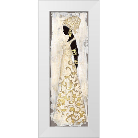 Saharan Grace White Modern Wood Framed Art Print by Tava Studios