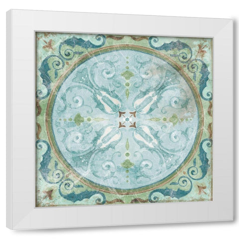 Antique Tile White Modern Wood Framed Art Print by Robinson, Carol