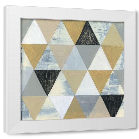 Geometric II White Modern Wood Framed Art Print by Tava Studios