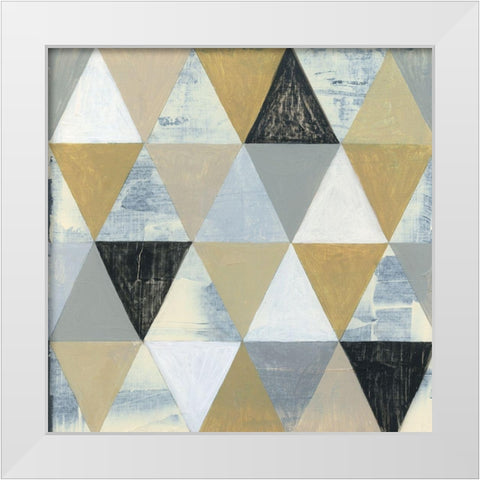 Geometric II White Modern Wood Framed Art Print by Tava Studios