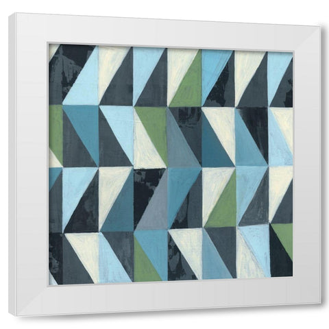 Geometric III White Modern Wood Framed Art Print by Tava Studios