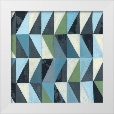 Geometric III White Modern Wood Framed Art Print by Tava Studios