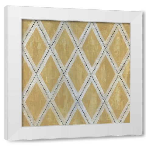 Geometric IV White Modern Wood Framed Art Print by Tava Studios