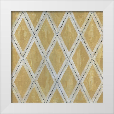 Geometric IV White Modern Wood Framed Art Print by Tava Studios
