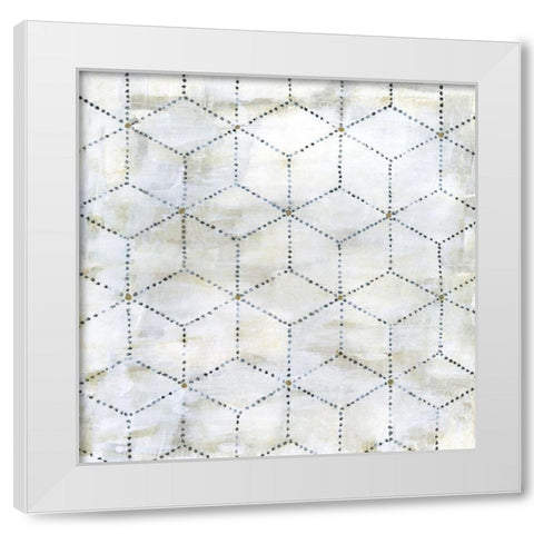 Geometric VI White Modern Wood Framed Art Print by Tava Studios