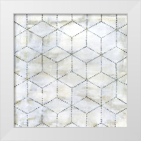 Geometric VI White Modern Wood Framed Art Print by Tava Studios