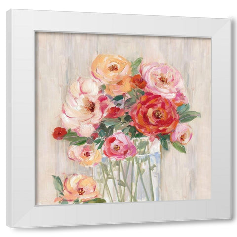 Just Peachy I White Modern Wood Framed Art Print by Swatland, Sally