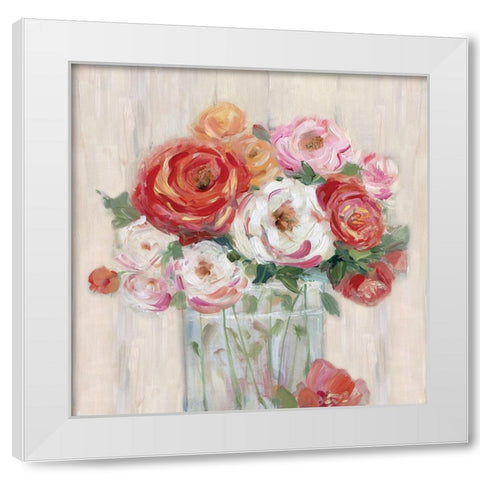 Just Peachy II White Modern Wood Framed Art Print by Swatland, Sally