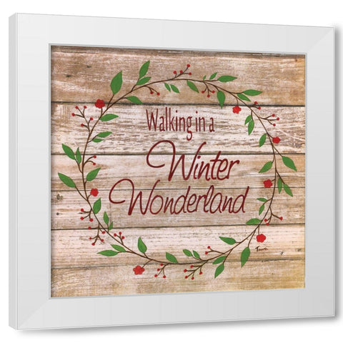 Winter White Modern Wood Framed Art Print by Tava Studios