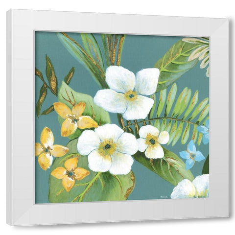 Rainforest I White Modern Wood Framed Art Print by Tava Studios
