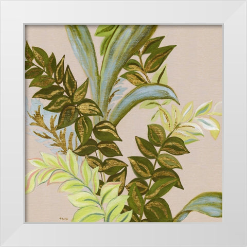 Rainforest II White Modern Wood Framed Art Print by Tava Studios