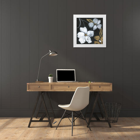 Moonlight Garden II White Modern Wood Framed Art Print by Tava Studios