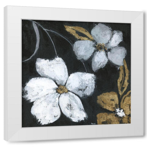 Moonlight Garden II White Modern Wood Framed Art Print by Tava Studios